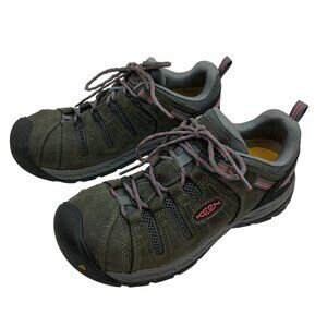 Keen Utility Flint ll Steel Toe Leather Work Hiking Boots Womens 9M Olive